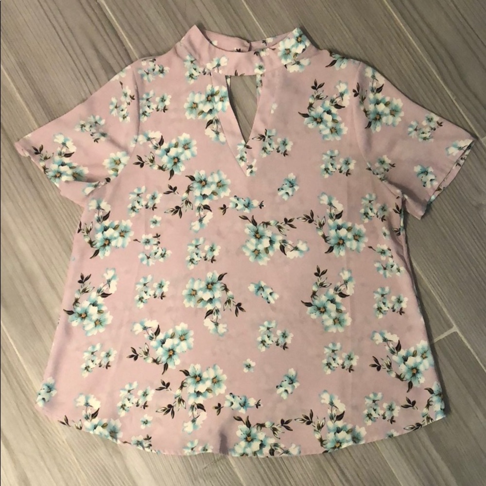Sienna Sky Lavender Floral Choker Top EUC